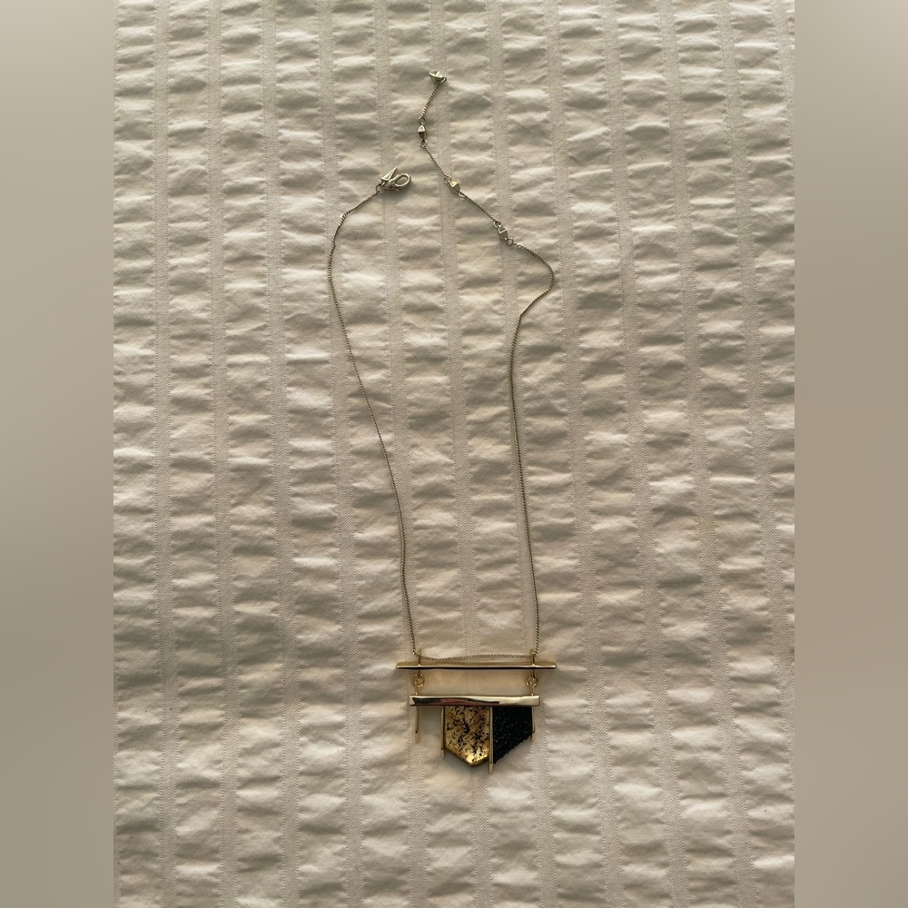 Alexis Bittar Black and Gold Pendant Necklace ORIGINAL PACKAGING! - Picture 5 of 5